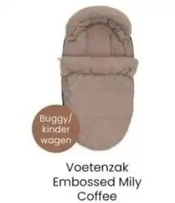 Baby-Dump Voetenzak Embossed Mily Coffee aanbieding