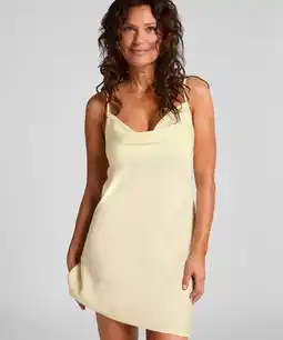 Hunkemoller Hunkemöller Minimal satijnen slipdress Geel aanbieding