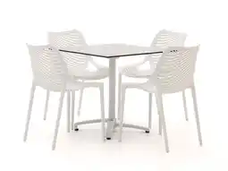 Kees Smit Forza Ripi/Canzo 80cm dining tuinset 5-delig stapelbaar inklapbaar aanbieding