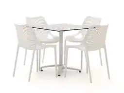 Kees Smit Forza Ripi/Canzo 80cm dining tuinset 5-delig stapelbaar inklapbaar aanbieding