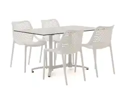 Kees Smit Forza Ripi/Canzo 140cm dining tuinset 5-delig stapelbaar inklapbaar aanbieding