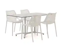 Kees Smit Forza Ripi/Canzo 140cm dining tuinset 5-delig stapelbaar inklapbaar aanbieding