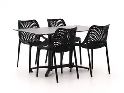 Kees Smit Forza Ripi/Canzo 140cm dining tuinset 5-delig stapelbaar inklapbaar aanbieding