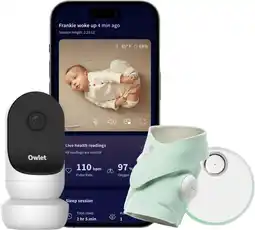 Coolblue Owlet Cam 2 + Dream Sock Mint OW-DSDUO-MI aanbieding