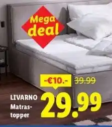 Lidl LIVARNO Matras- topper aanbieding