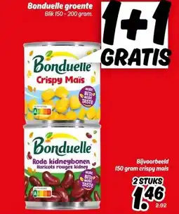 Dekamarkt Bonduelle groente aanbieding