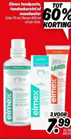 Dekamarkt Elmex tandpasta, tandenborstel of mondwater aanbieding