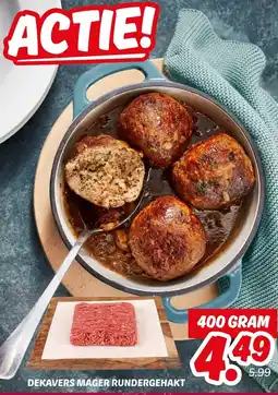 Dekamarkt DEKAVERS MAGER RUNDERGEHAKT aanbieding