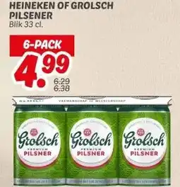 Dekamarkt HEINEKEN OF GROLSCH PILSENER aanbieding