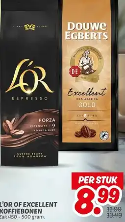 Dekamarkt L'OR OF EXCELLENT KOFFIEBONEN aanbieding