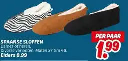 Dekamarkt SPAANSE SLOFFEN aanbieding