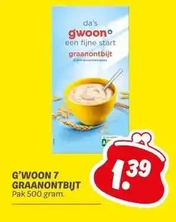 Dekamarkt G'WOON 7 GRAANONTBIJT aanbieding