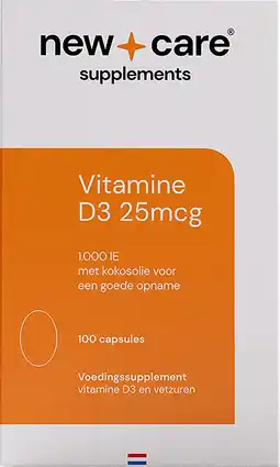 Etos New Care Vitamine D3 25mcg Capsules 100 stuks aanbieding