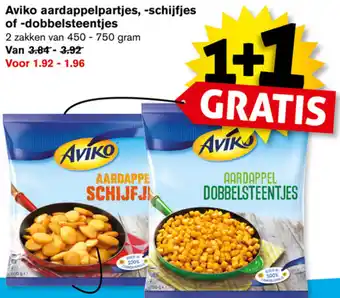 Hoogvliet Aviko Aardappelpartjes, -schijfjes of -dobbelsteentjes 2*450-750g aanbieding