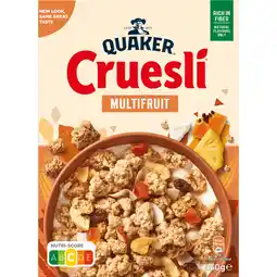 Dekamarkt Quaker Cruesli multifruit aanbieding