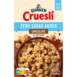 Dekamarkt Quaker Cruesli zero suger choc aanbieding