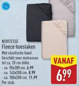 ALDI Novitesse Fleece hoeslaken aanbieding