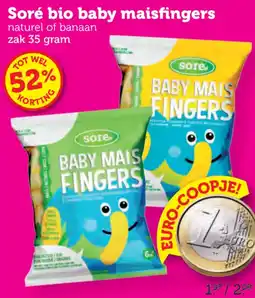 Coop Soré bio baby maisfingers aanbieding