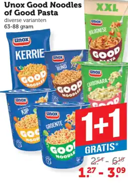 Coop Unox Good Noodles of Good Pasta aanbieding