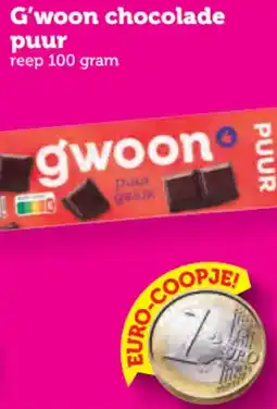 Coop G'woon chocolade puur aanbieding