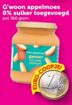 Coop G'woon appelmoes 0% suiker toegevoegd aanbieding