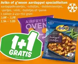 Poiesz Aviko of g'woon aardappel specialiteiten aanbieding
