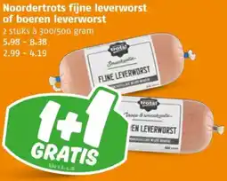 Poiesz Noordertrots fijne leverworst of boeren leverworst aanbieding
