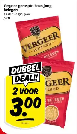 Poiesz Vergeer geraspte kaas jong belegen aanbieding
