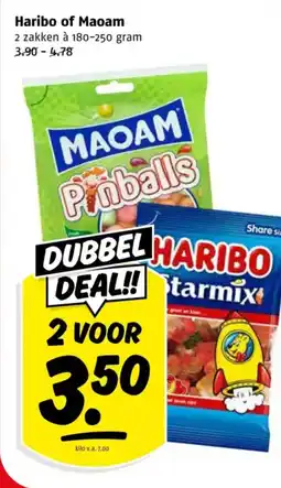 Poiesz Haribo of Maoam aanbieding