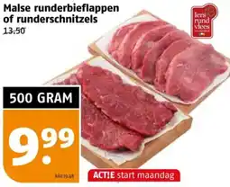 Poiesz Malse runderbieflappen of runderschnitzels aanbieding