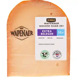 Jumbo Wapenaer Goudse Kaas 35+ Extra Belegen Stuk ca. 355 g aanbieding