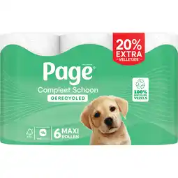 Jumbo Page Compleet Schoon Recycled Toiletpapier 6 Stuks aanbieding
