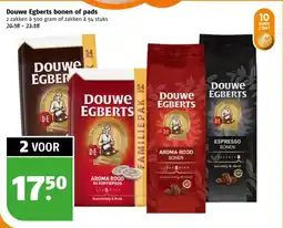 Poiesz Douwe Egberts bonen of pads aanbieding