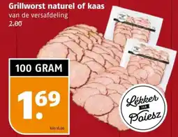 Poiesz Grillworst naturel of kaas aanbieding