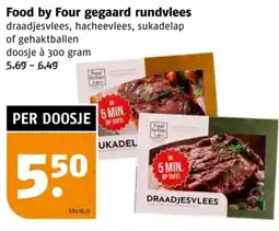 Poiesz Food by Four gegaard rundvlees aanbieding