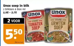 Poiesz Unox soep in blik aanbieding