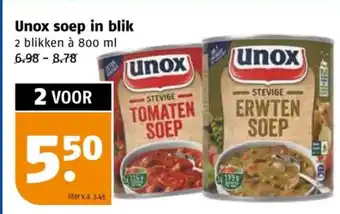 Poiesz Unox soep in blik aanbieding