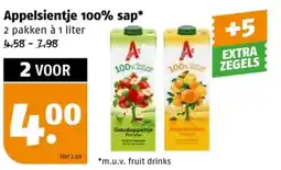 Poiesz Appelsientje 100% sap aanbieding
