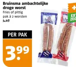 Poiesz Bruinsma ambachtelijke droge worst aanbieding