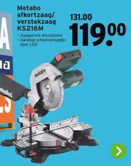 GAMMA Metabo afkortzaag/ verstekzaag KS216M aanbieding