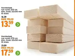 GAMMA Voordeelpak ruw vuren 210 cm aanbieding