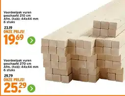 GAMMA Voordeelpak vuren geschaafd 210 cm aanbieding