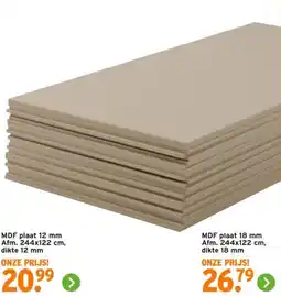 GAMMA MDF plaat 18 mm aanbieding