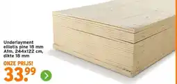 GAMMA Underlayment elliotis pine 18 mm aanbieding