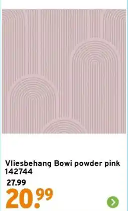 GAMMA Vliesbehang Bowi powder pink aanbieding