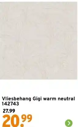 GAMMA Vliesbehang Gigi warm neutral aanbieding
