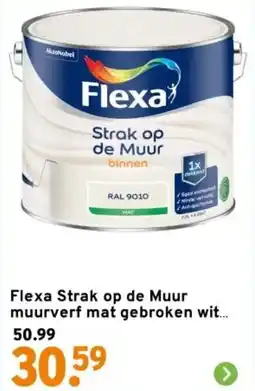 GAMMA Flexa Strak op de Muur muurverf mat gebroken wit aanbieding