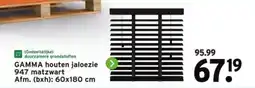 GAMMA GAMMA houten jaloezie 947 matzwart aanbieding