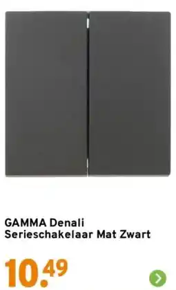 GAMMA GAMMA Denali Serieschakelaar Mat Zwart aanbieding