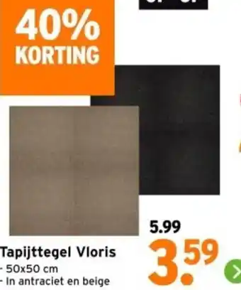 GAMMA Tapijttegel Vloris aanbieding